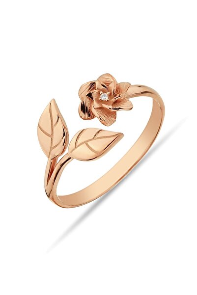 Argentum Concept 925 Ayar Gümüş Çiçek Figürlü Rose Yüzük - Y011601