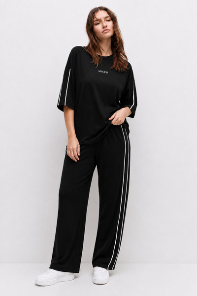 şuranur Oşho Modal Fabric Double Ribbed Short Sleeve Bottom Top Set 2Xl-6Xl