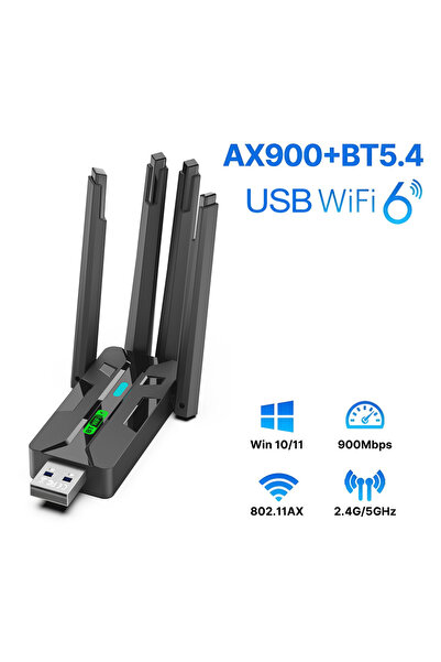 Choice1 style 4 USB WiFi 6 AX900 Bluetooth 5.4 Adapter 2in1 Dongle 2.4G&5GHz ...