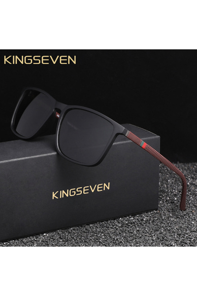 Choice1 نظارات شمسية رياضية KINGSEVEN باللون الأسود غير اللامع للرجال، نظارات...