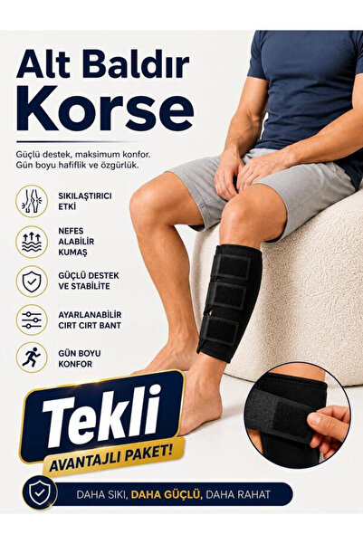 Ankaflex Bacak Alt Baldır Destek Bandajı Ayarlanabilir Ayak Kaval Kemiği Kors...