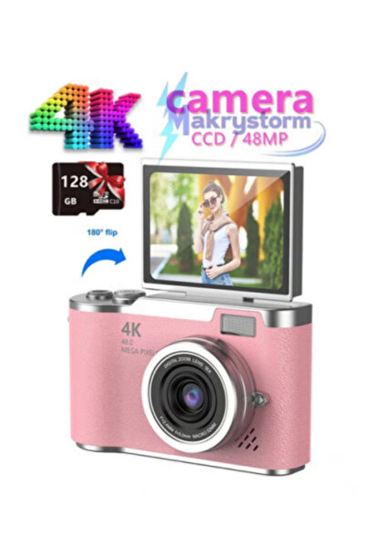 Makrystorm 4k CCD Digital Zoom Digital Camera 48MP Camera 180° Flip Screen Se...