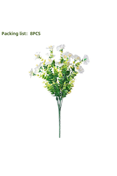 Choice1 WHITE 8pcs of Artificial Flowers with UV Protection - Suitable for In...