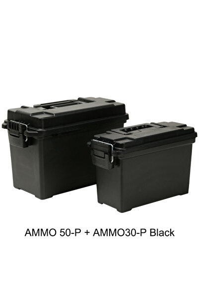 Choice AMMO 3050-P Black Plastic Ammo Box Weapons Safe Storage Ammo Can Light...