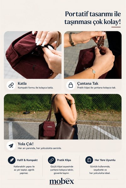 mobex Cama Yapışan Premium Visco Travel and Neck Pillow - with Headphone Gift