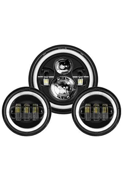Choice7 7inch and 4.5inch B 7inch LED Headlight +4.5inch Fog Lights 7"Bracket...