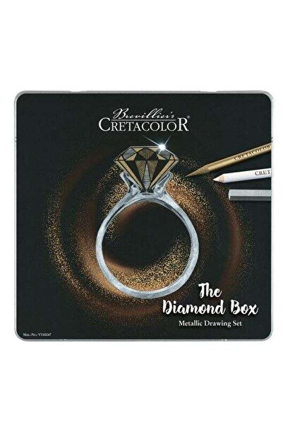 Generic Brand مجموعة رسم فاخرة من Diamond Box مكونة من 15 قطعة صندوق معدني 40047