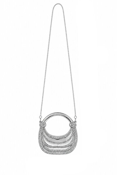 GZ GAIBAG Fema Silver Işıltılı Kadın Mini Gece Çantası