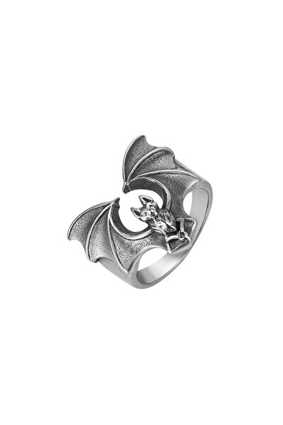 Choice 7 Style A Fashion Vintage 316L Stainless Steel Cute Bat Rings for Men ...
