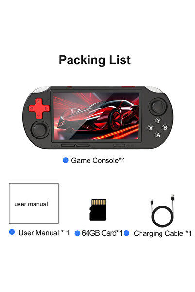 Choice1 Black GAMINJA Handheld Portable Gaming Console 4.5Inch HD IPS Screen ...