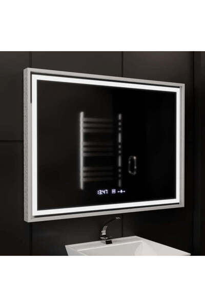 OEM Правоъгълно LED огледало, 80x60 см, Verite Imperial Silver Motion Glow Ma...