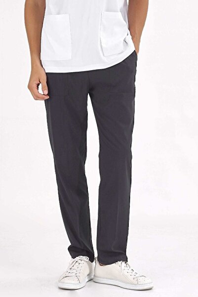 ÇİZGİ MEDİKAL Black Luxury Lycra Single Bottom Trousers (High Quality Licra F...