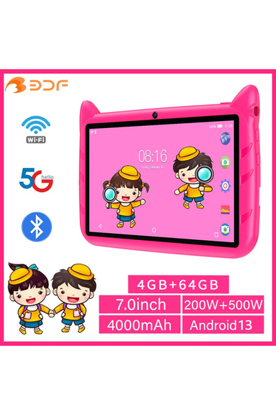 Choice Standard Rose BDF 7 Inch Kid Tablet Android 13, 4GB RAM 64GB ROM,1TB E...
