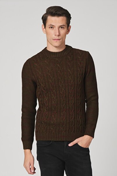 ALEXANDERGARDI Knitted Patterned Half Fishneck Sweater, (E20-5113)