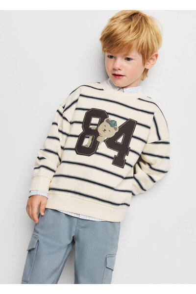 MANGO Baby Desenli relaxed fit sweatshirt