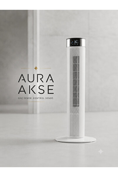 auhma Aura Akse 39 İnç Salınımlı Kule Tipi Vantilatör - Uzaktan Kumandalı, LE...