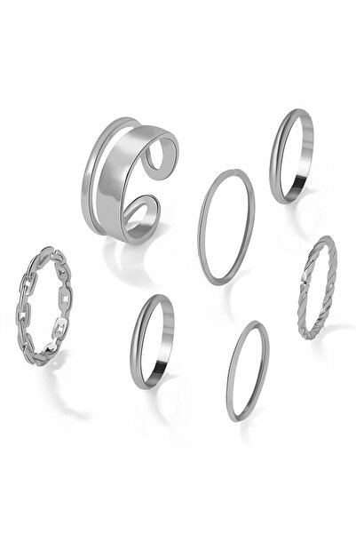 Choice NJ-443-1silver 7 قطع مجوهرات الأزياء خواتم مجموعة الساخن بيع سبائك الم...