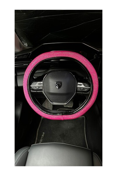 Fox Pembe Taşlı Direksiyon Kılıfı Peugeot Direksiyonlarına Özel Tasarım
