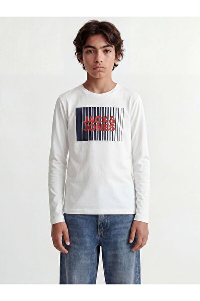 Jack & Jones Junior Langarm-T-Shirt mit Logo für Jungen