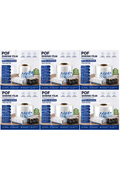 Ambalajistan Pof Shrink Film Polyelefin Film 20 Cm 15 Micron 1332 Metre