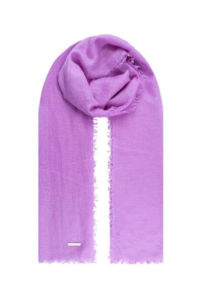 Silk and Cashmere Lila Ralph Saf Kaşmir Şal 70x180 cm