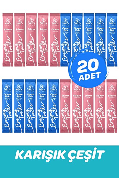 Vet's Plus Karışık Çeşitli Krema Kedi Ödülü 14gr (20 Adet)