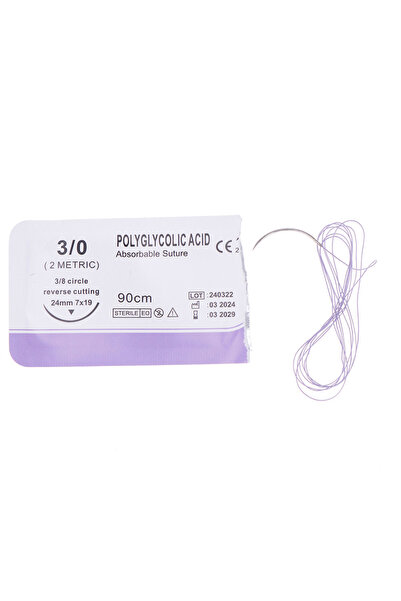 choice2 A2 Absorbable Suture Thread Pet Dog Specific PGA 90CM With Needle 2-0...