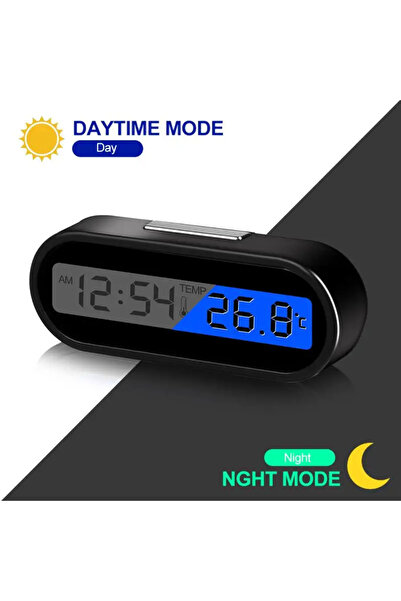 Choice1 K02-1 Mini Car Clock Thermometer LCD Digital Backlight Electronic Aut...