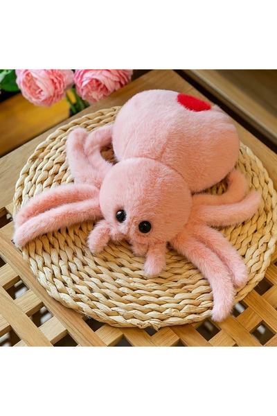 choice2 pink -Simulation Black Spider Jumping Spider Doll Crawling Pet Doll P...