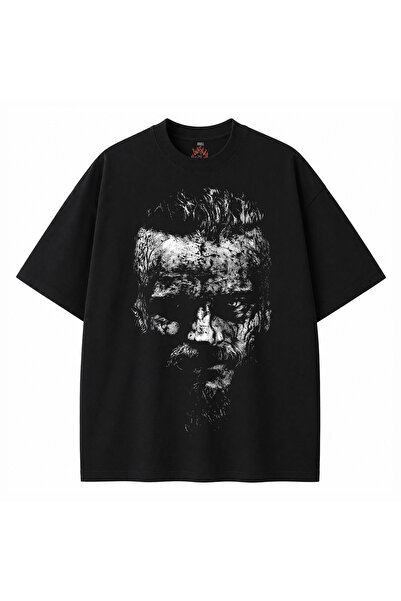 kun inaki Vikings Ragnar Lothbrok Baskılı Siyah Unisex Tişört