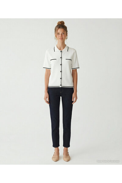 Yargıcı Regular Shirt Collar Short Sleeve Sweater