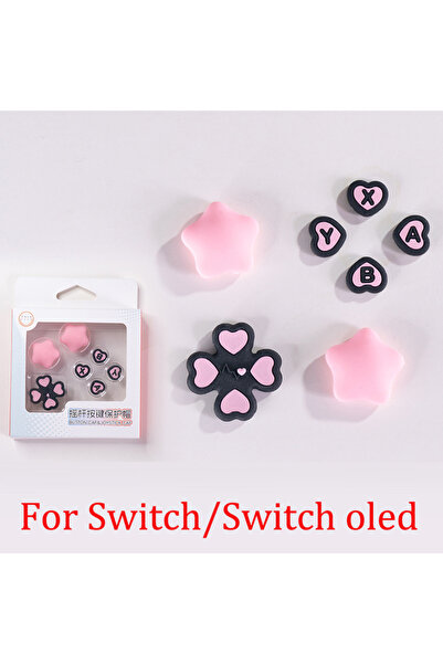 Choice4 For Switch Silicone Soft D-pad Joystick Cross Button ABXY Key Sticker...