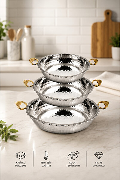 Evse Mutfak Sanatı Aluminum Pan Set Omelet Egg Pan 18 20 22 CM