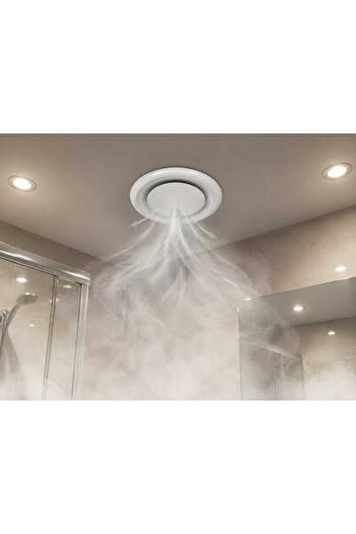 ÇELİK MENFEZ Wc/banyo Havalandırma Menfezi Yuvarlak Fanlı Yaylı Anemostat