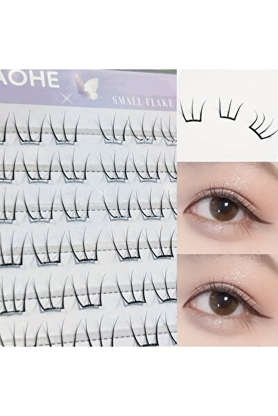 Choice 01 Mixiaohe Short Pear Baby Bend Glueless Eyelashes 100 Clusters C Cur...