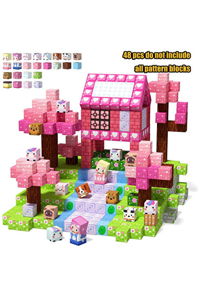 Choice41 48pcs Blossom Magnetic Building Blocks New Mine World Magnetic Snow ...