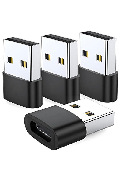Choice 4Pcs black 4 Pack USB to USB C Adapter, USB C Female to USB Male Conve...