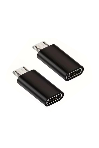 Choice3 balck-2pcs USB C Adapter, C Type Female to Micro USB Male Conversion ...