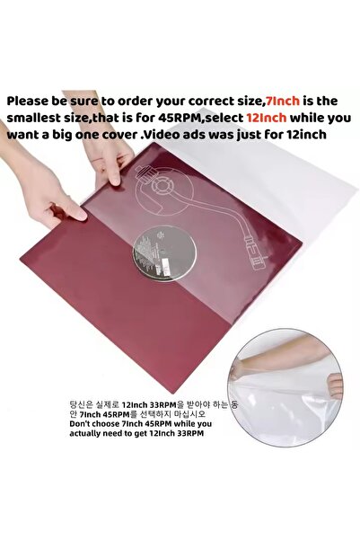 Choice 12INCH 50-Pack Premium Vinyl Record Sleeves Plastic Protective Storage...
