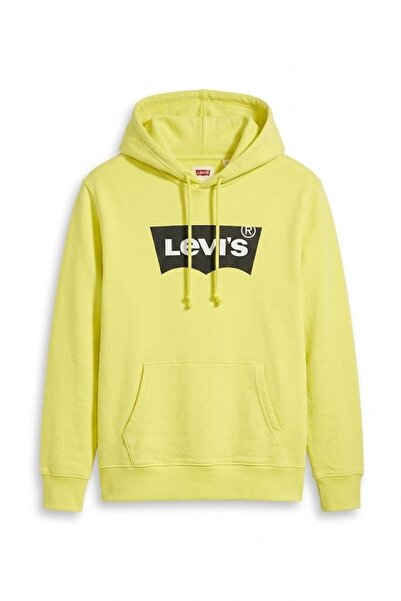 Levi's Cotton Hooded Yellow Sweat Standard Graphic Hoodie Hoodie Men's