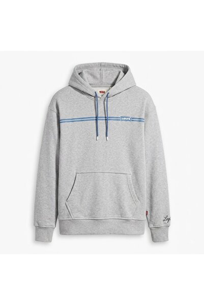 Levi's Gray Relaxed Fit Hooded Sweatshirt Relaxed Fit Graphic Hoodie