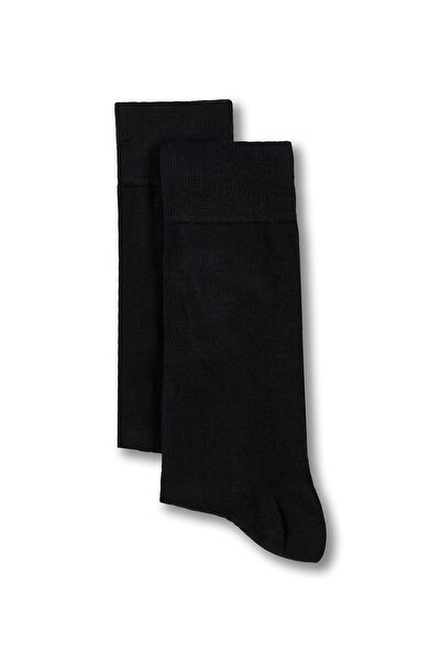 Abdullah Kiğılı Set of 2 Plain Stretch Fabric Flexible Bamboo Blend Socks