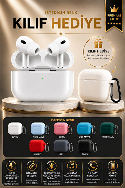 kawigo Pro Kablosuz Bluetooth Kulaklık İOS/ANDROİD UYUMLU Kılıf Hediyeli Dokunmatik Kontrol & Premium Ses Deneyimi TÜM CİHAZLARLA UYUMLU