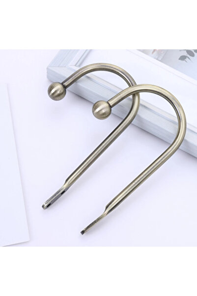 Choice 2 New 2PCS Retro Iron Simple Roundhead U-shaped Wall Hook Curtain Acce...
