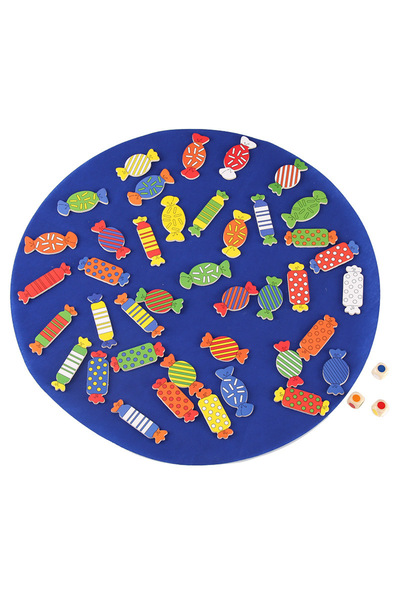 Choice A-Candy style Wooden Children Candy Game Shape Memory Matching Toy Col...