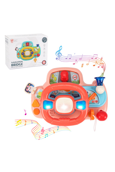 Choice1 Pink with box Baby Electric Steering Wheel Simulation Driving Vocal T...