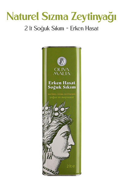 Oliva Malia Yeni Sezon Natürel Sızma Zeytinyağı 2000 Ml. / Erken Hasat – Soğu...
