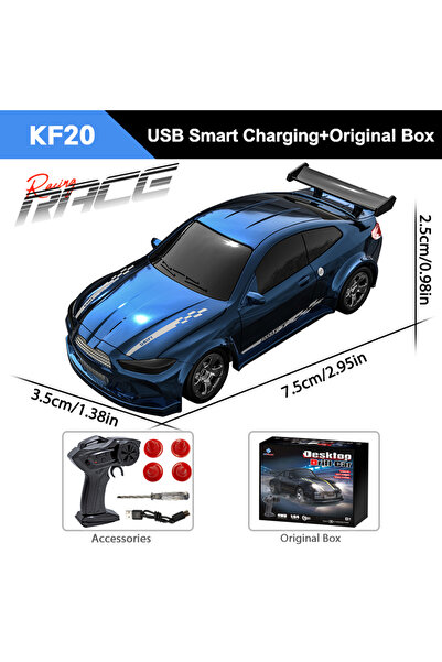 Choice سيارة KF20 زرقاء اللون، بمقياس 1/64، عالية السرعة، تعمل بالتحكم عن بعد...
