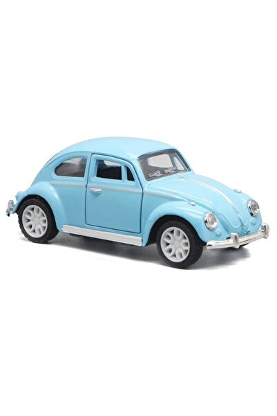 choice2 Maisto Beetle Blue 1/36 Scale Diecast Metal Pull Back Action Drives C...