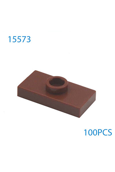 Choice11 brown 100pcs MOC Building Block Plate Modified 1x2 with 1 Stud Assem...
